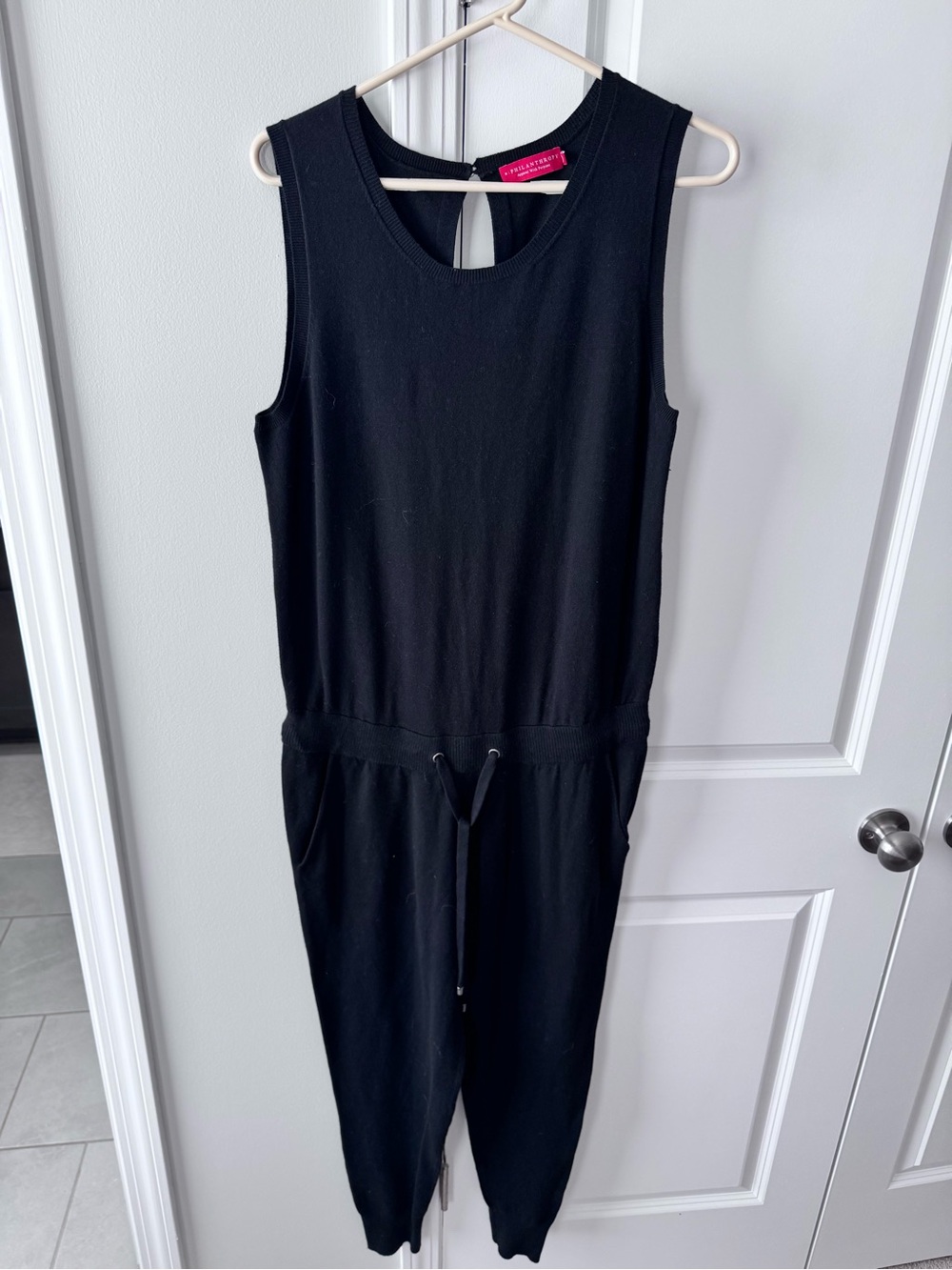 n:PHILANTHROPY Sleeveless Black Drawstring Jumpsuit NWOT
